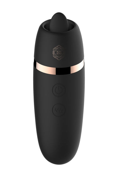 Vibromasseur 2-en-1 langue vibrante Rosy Gold