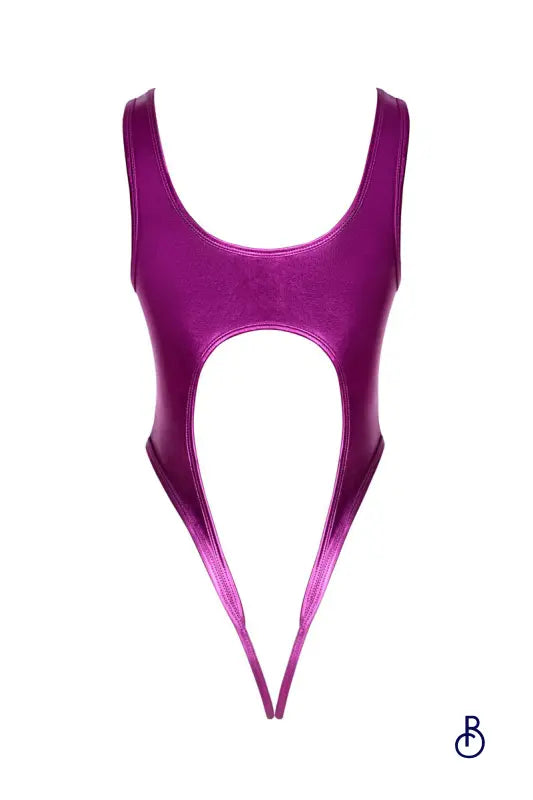 Body rose métallisé ouvert à l’entrejambe - Cotelli