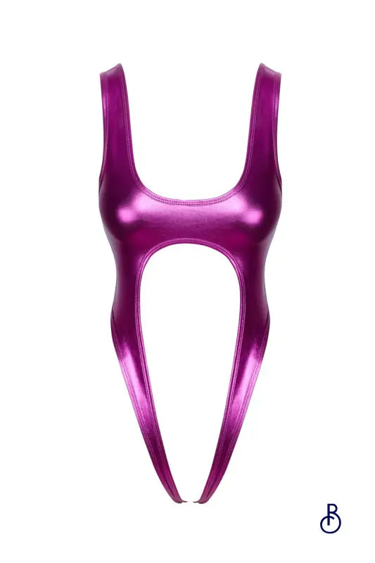 Body rose métallisé ouvert à l’entrejambe - Cotelli