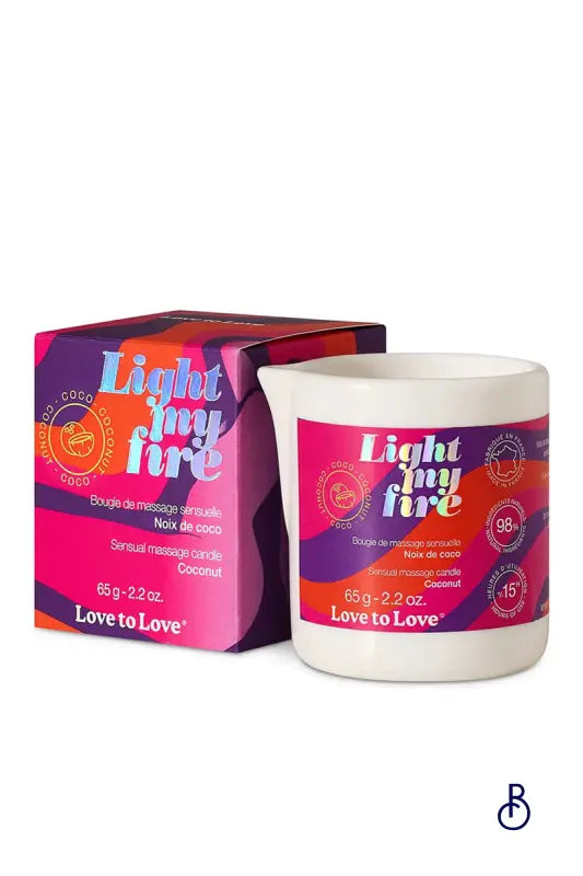 Bougie de massage Noix de coco - Love to Love - Boudoir