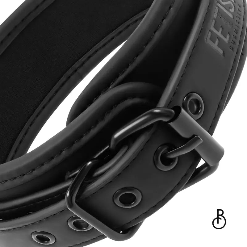 Collier BDSM Doublure en Néoprène avec Chaîne - Boudoir