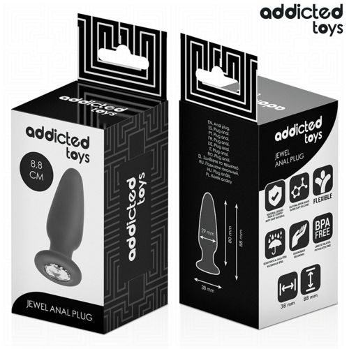 Plug Anal Silicone avec Strass
