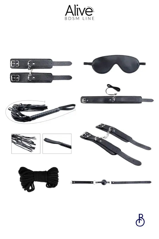 Kit BDSM Secret Desires noir - Boudoir Nimois