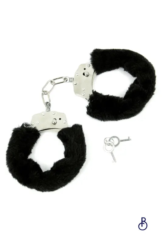 Menottes fourrure noire - Litolu - Boudoir Nimois