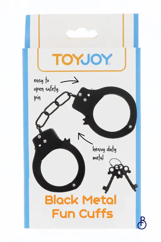 Menottes métal noires - Toy Joy - Boudoir Nimois