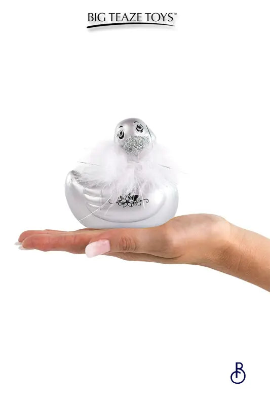 Mini canard vibrant Duckie Paris - argenté - Boudoir Nimois