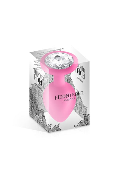 Plug anal bijou en silicone rose M – Hidden Eden