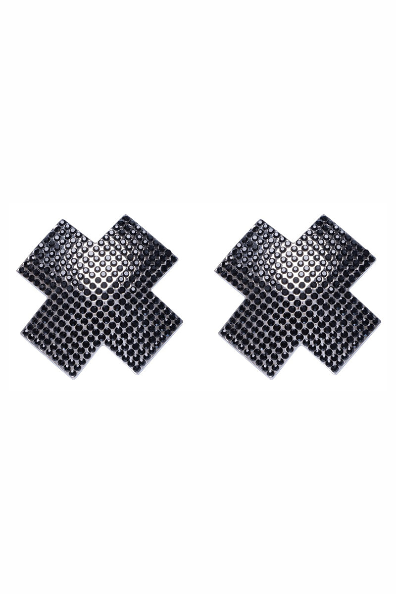 Cache Tétons Croix Noir