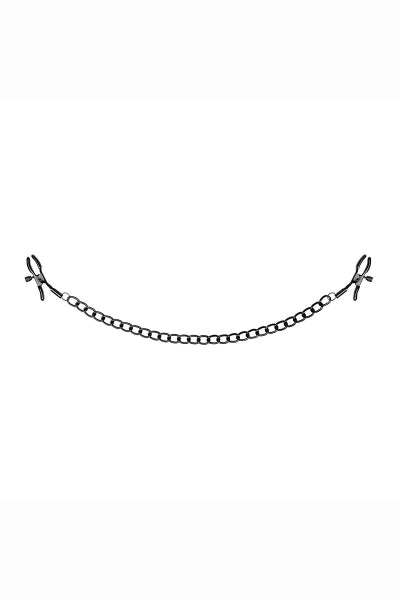 Nippelklemme mit schwarzer Kette