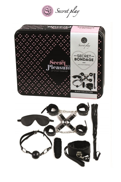 Plan SM – Kit BDSM 8 pièces noir Secret Play
