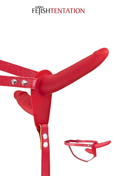 Double gode ceinture rouge Fetish Tentation