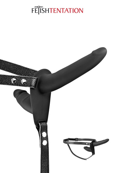 Double gode ceinture noir Fetish Tentation