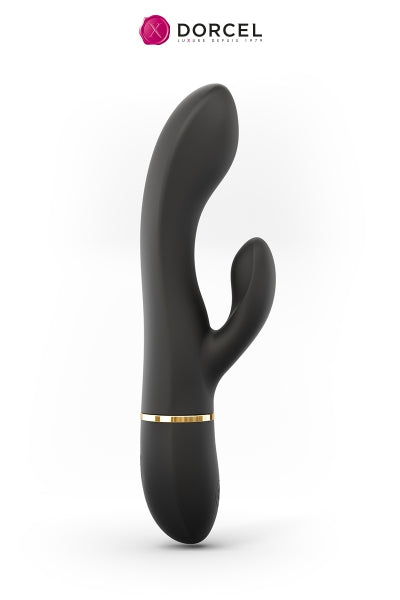 Vibromasseur Rabbit Glam noir et or – Dorcel