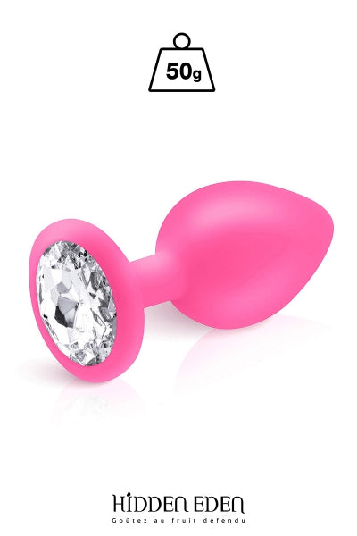 Plug anal bijou en silicone rose M – Hidden Eden