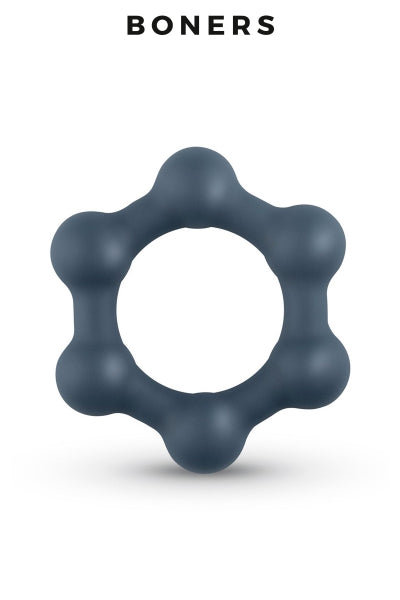 Cockring Hexagonal à billes en acier – Boners