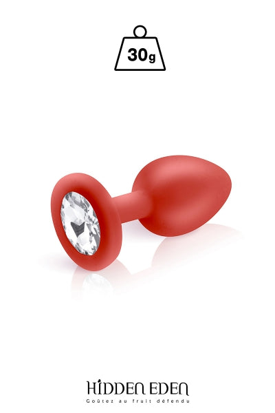 Plug anal bijou silicone rouge S – Hidden Eden