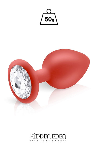 Plug anal bijou silicone rouge M – Hidden Eden