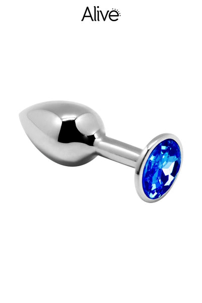 Plug anal métal bijou bleu L – Alive