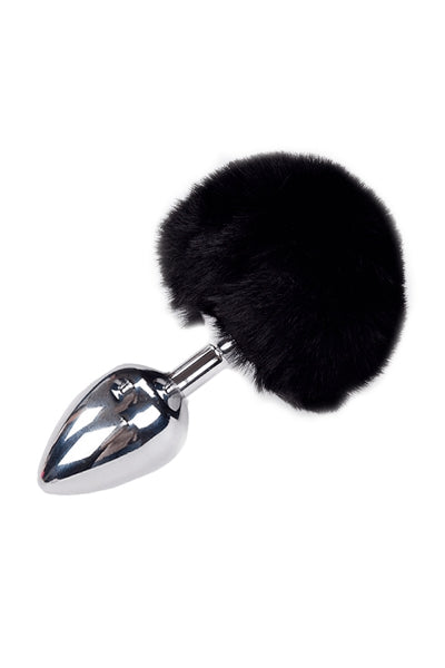 Plug anal en métal Fluffy L noir – Alive