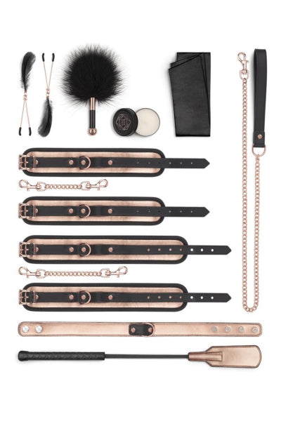 Plan SM – Coffret BDSM Rosy Gold 9 accessoires