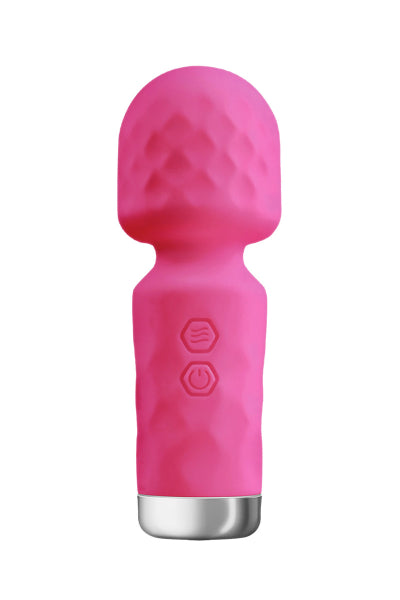 Mini vibromasseur Wand King rose – Yoba