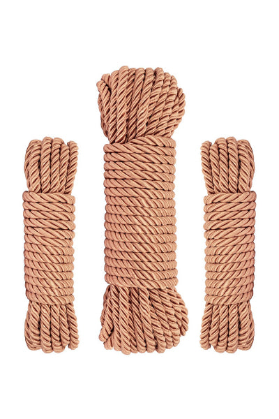 Plan SM – Coffret 3 cordes bondage Rosy Gold