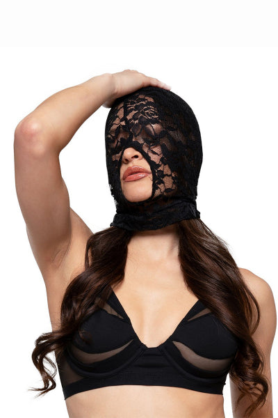 Cagoule BDSM en Dentelle noir