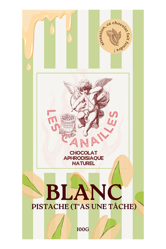 Chocolat Aphrodisiaque Blanc Pistache