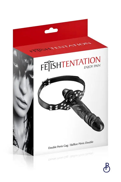 Bâillon Bdsm Double Gode Black - Boudoir Nimois