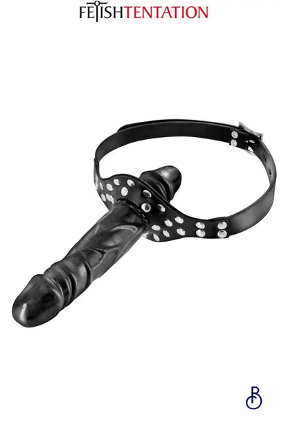 Bâillon Bdsm Double Gode Black - Boudoir Nimois