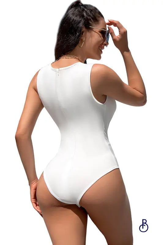 Body moulant blanc - Paris Hollywood - Boudoir Nimois