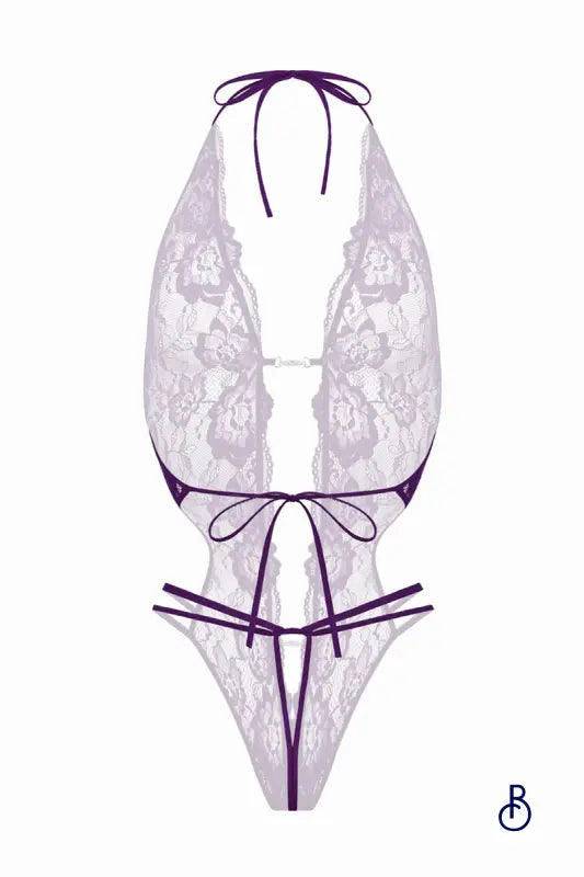 Body string ouvert Renee violet - Christine - Boudoir Nimois
