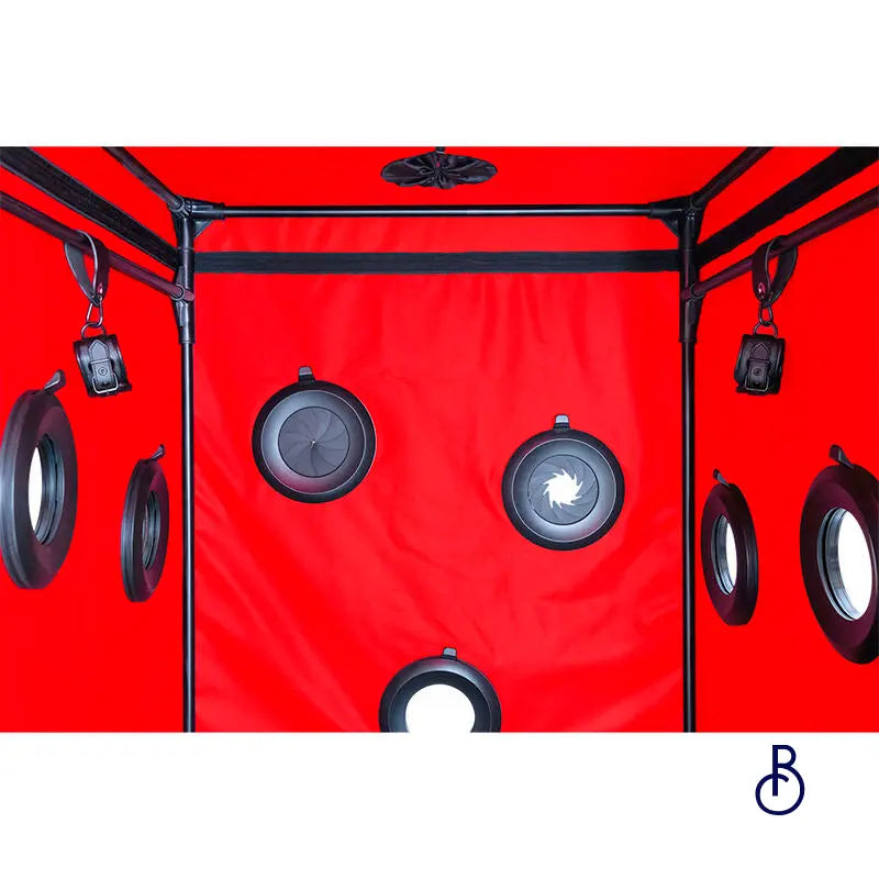 Cabine BDSM SCANDALE – Mobilier Transportable Noir & Rouge