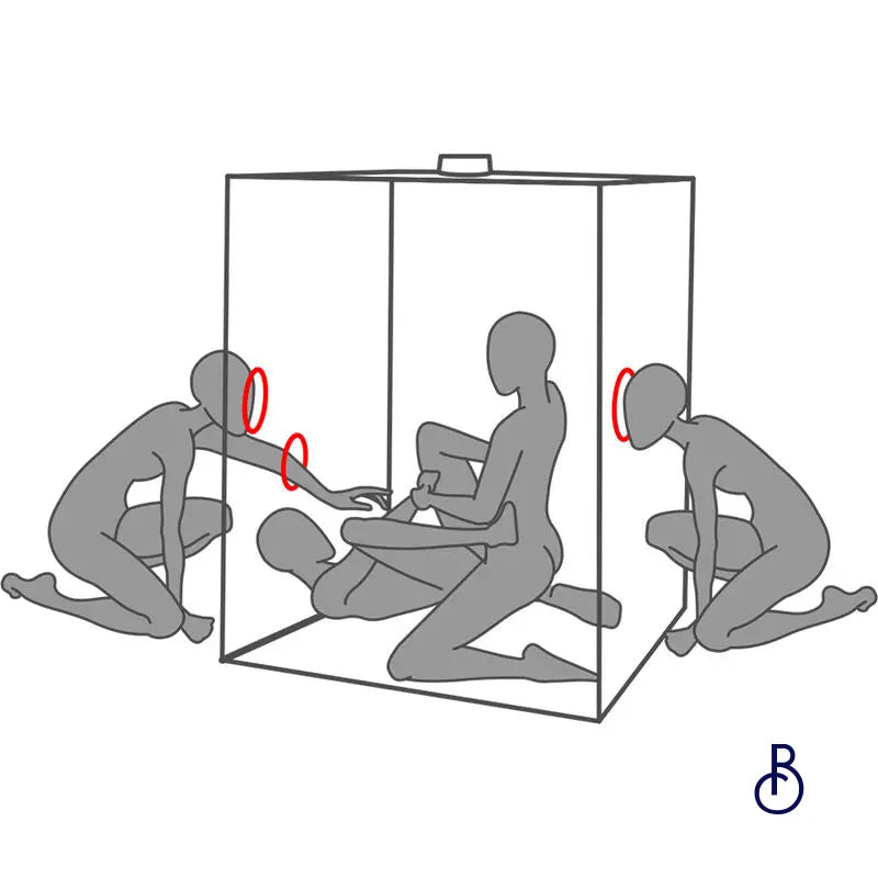 Cabine BDSM SCANDALE – Mobilier Transportable Noir & Rouge