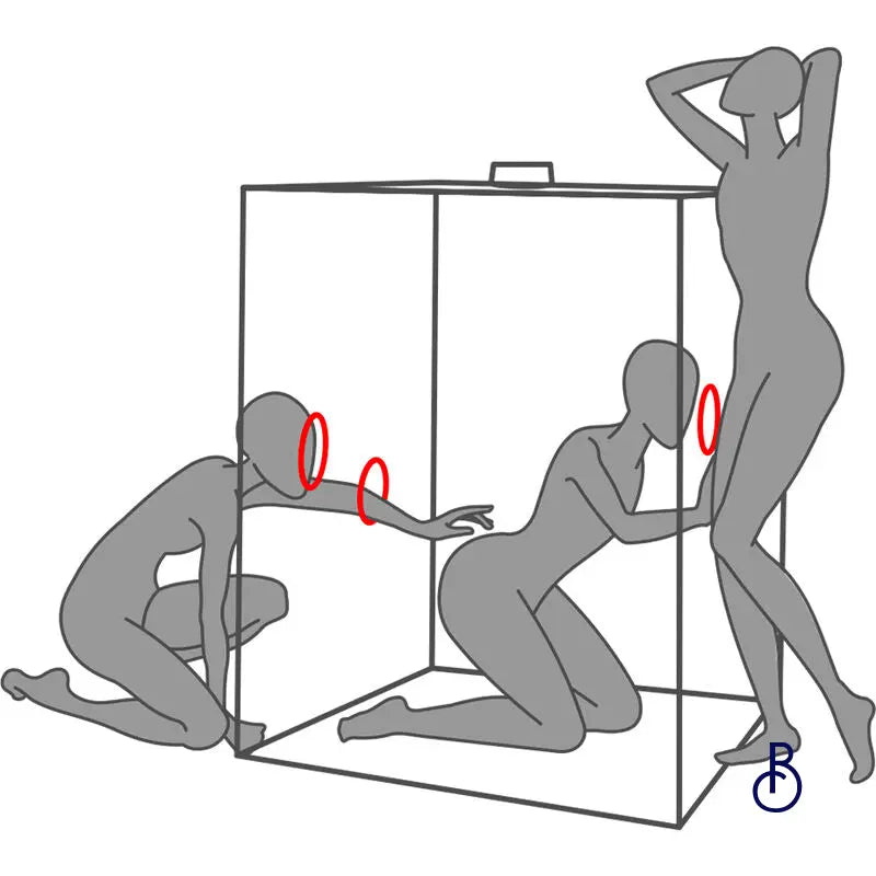 Cabine BDSM SCANDALE – Mobilier Transportable Noir & Rouge