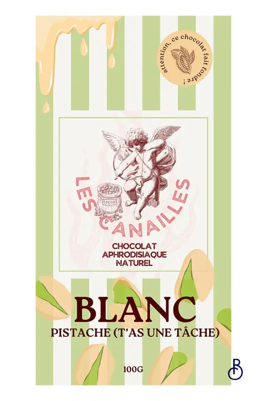 Chocolat Aphrodisiaque Blanc Pistache - Boudoir Nimois