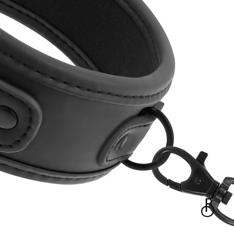 Collier BDSM Doublure en Néoprène avec Chaîne - Boudoir
