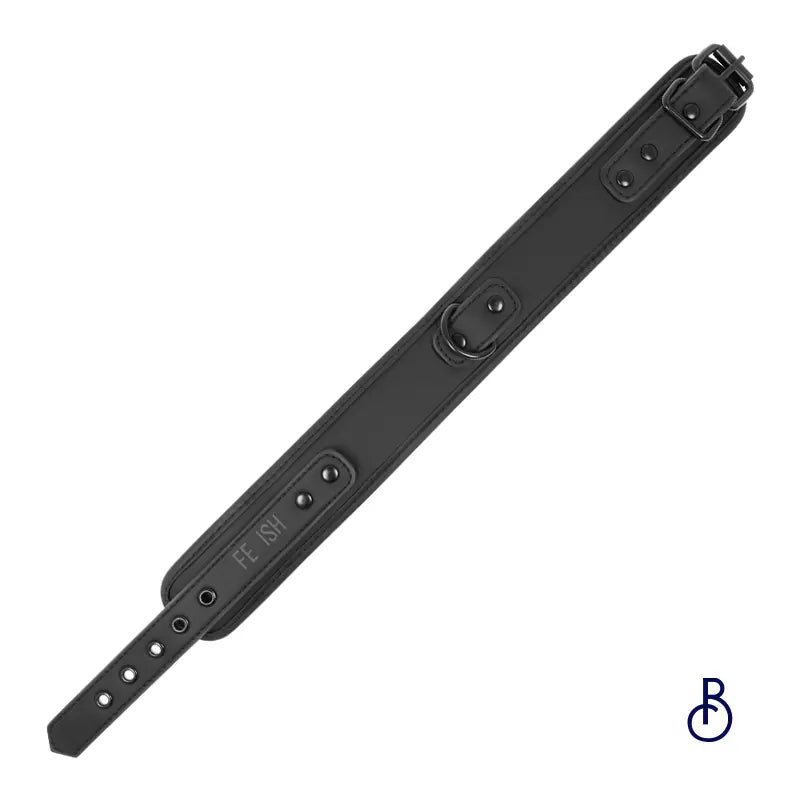 Collier BDSM Doublure en Néoprène avec Chaîne - Boudoir