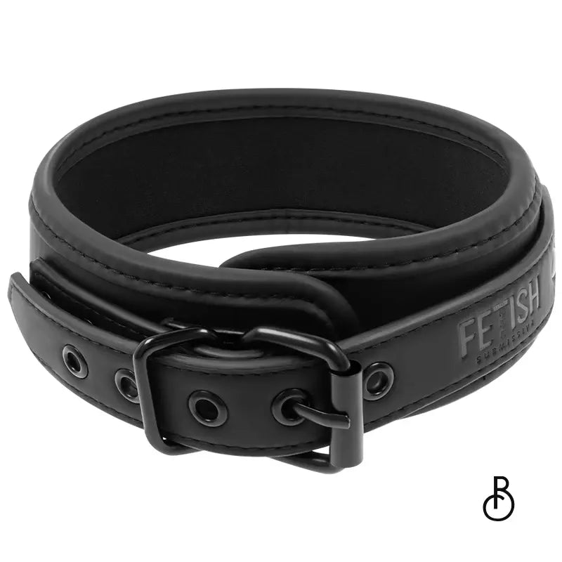 Collier BDSM Doublure en Néoprène avec Chaîne - Boudoir