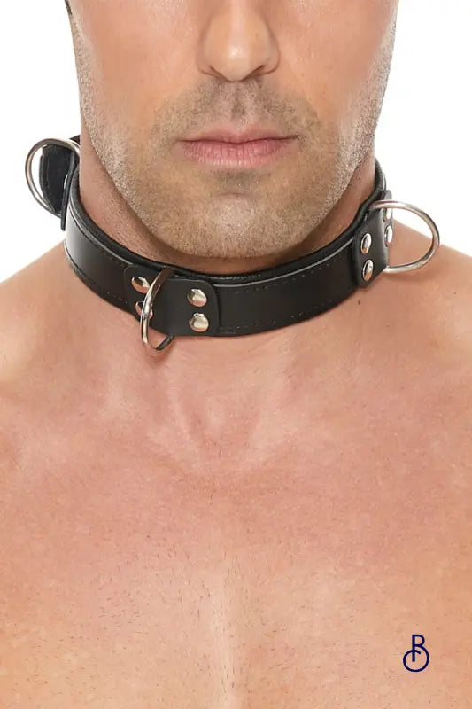 Collier Bondage Deluxe noir - Ouch! - Boudoir Nimois