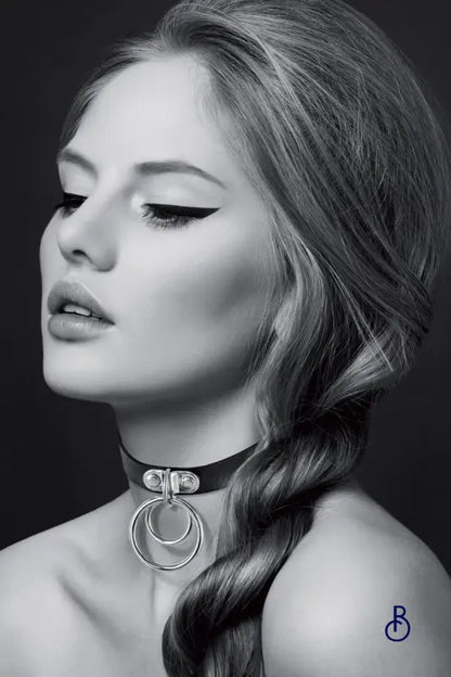 Collier Fetish avec double anneau - Bijoux