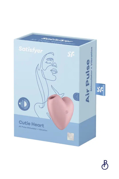 Double stimulateur Cutie Heart rose - Satisfyer - Boudoir