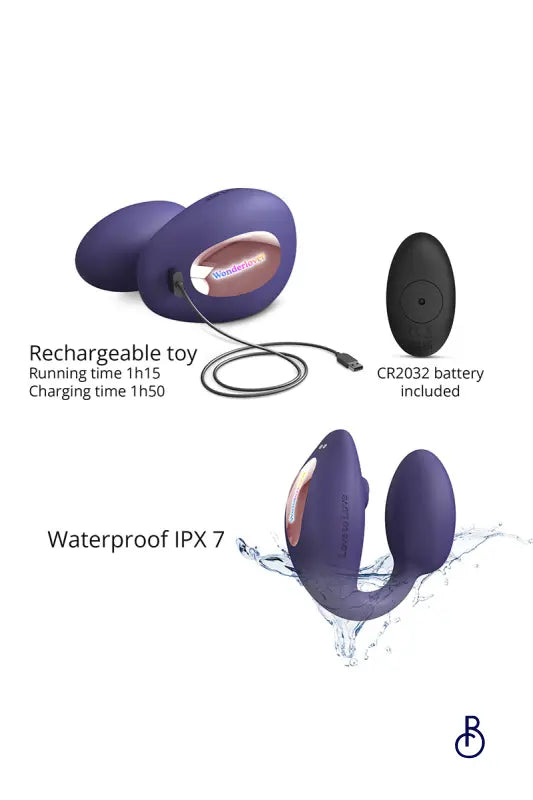 Double stimulateur Wonderlover mauve - Love to Love