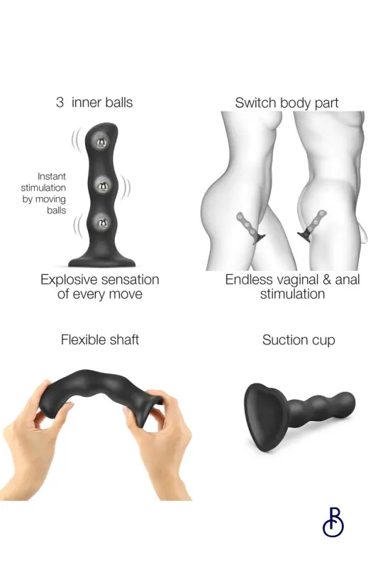 Geisha Dildo XL Noir - Strap-On-Me - Boudoir Nimois