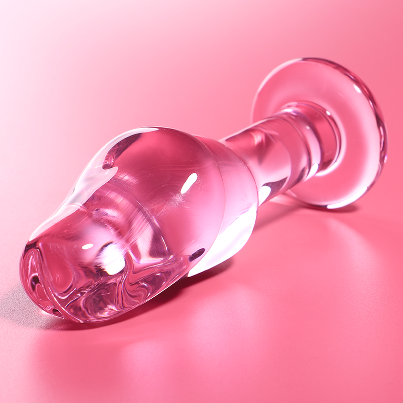 Plug Anal Verre Rose Modèle 6