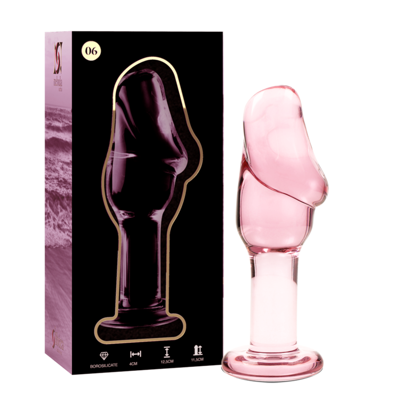 Plug Anal Verre Rose Modèle 6