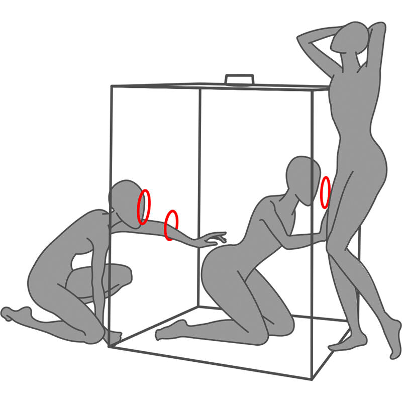 Cabine BDSM SCANDALE – Mobilier Transportable Noir & Rouge