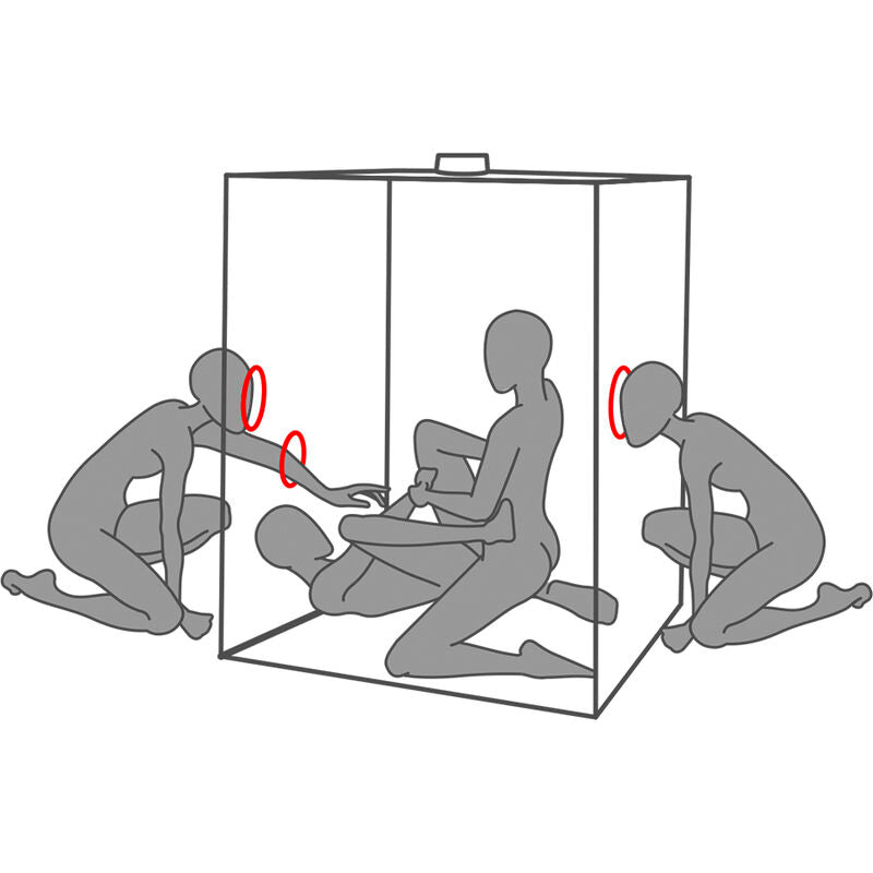 Cabine BDSM SCANDALE – Mobilier Transportable Noir & Rouge