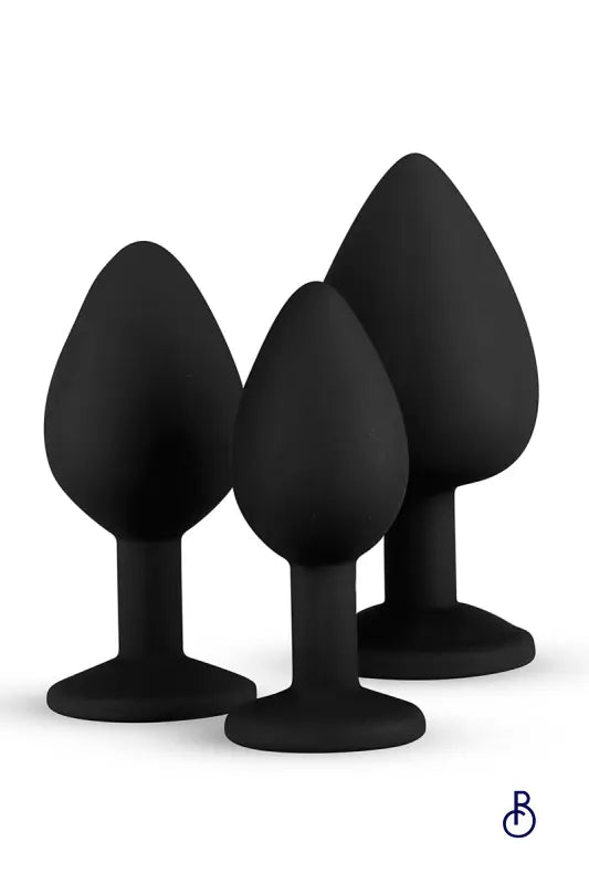 Kit entrainement 3 Butt plugs noir - Easy Toys - Boudoir