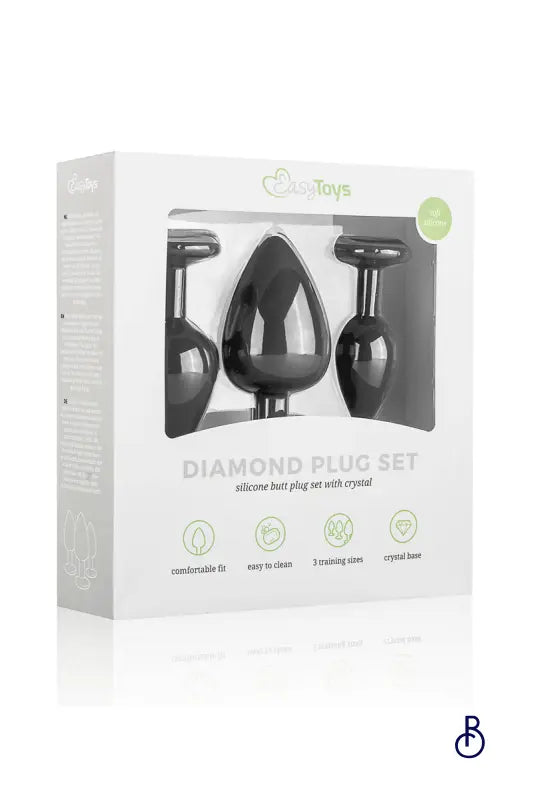 Kit entrainement 3 Butt plugs noir - Easy Toys - Boudoir